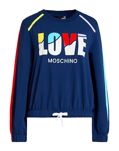 LOVE MOSCHINO Sudadera Azul marino 95% Algodón, 5% Elastán