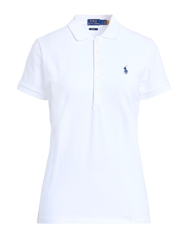 POLO RALPH LAUREN Polo shirt White 97% Cotton, 3% Elastane