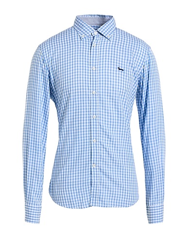 HARMONT & BLAINE Camisa de cuadros Azul celeste 100% Lyocell