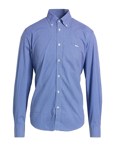 HARMONT & BLAINE Patterned shirt Sky blue 100% Cotton
