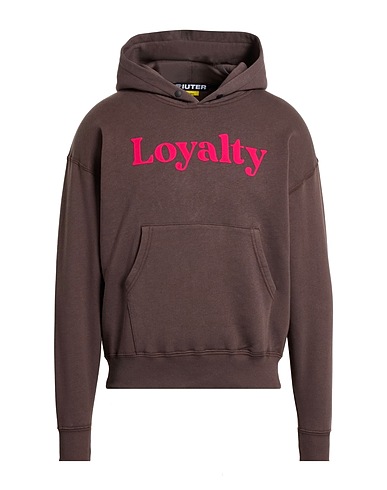 IUTER Hooded track jacket  Chocolate brown 100% Cotton