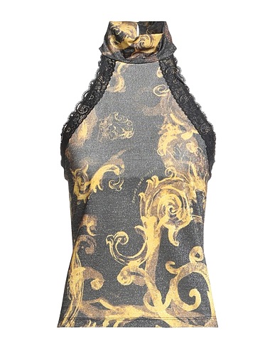 VERSACE JEANS COUTURE トップス ブラック ポリエステル 77% / ポリウレタン 12% / ナイロン 11%