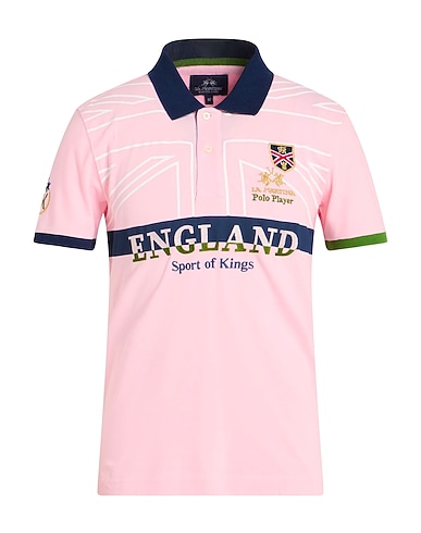 LA MARTINA Polo shirt Pink 95% Cotton, 5% Elastane