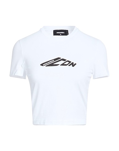 DSQUARED2 Crop top White 100% Cotton