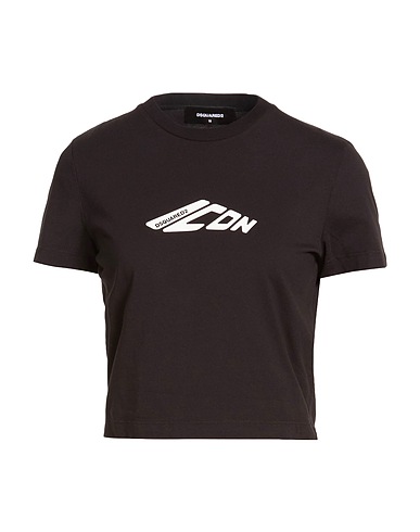 DSQUARED2 Crop top Black 100% Cotton