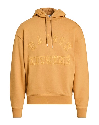 MAISON KITSUNÉ Hooded track jacket  Camel 100% Cotton