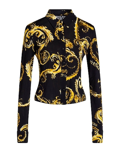 VERSACE JEANS COUTURE Patterned shirts & blouses NERO 90% Viscose, 10% Elastane