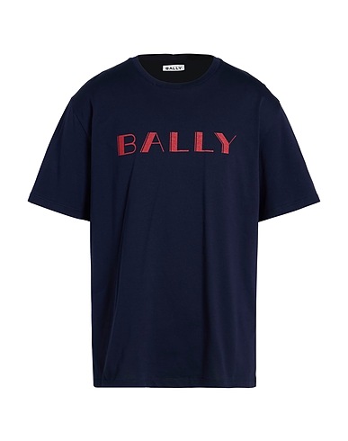 BALLY T-shirt Navy blue 100% Organic cotton