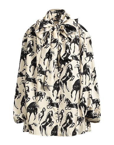 BALMAIN Patterned shirts & blouses Off white 100% Silk