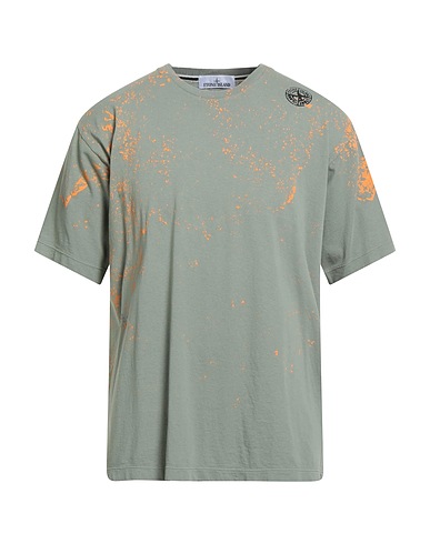 STONE ISLAND T-shirt Military green 100% Cotton