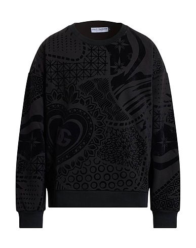 DOLCE&GABBANA Sweatshirt Black 97% Cotton, 3% Elastane