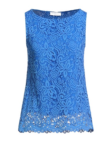 LUCKYLU  Milano Top Blu 42% Cotone, 33% Viscosa, 24% Nylon, 1% Poliestere