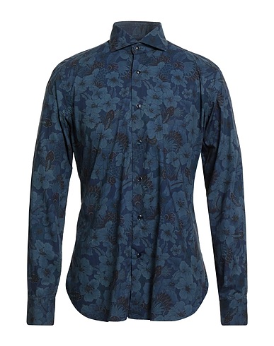 DANDYLIFE by BARBA Napoli Patterned shirt Navy 100% Cotton