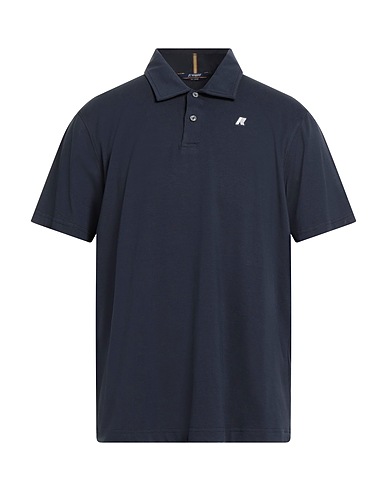 K-WAY Polo shirt Midnight blue 95% Cotton, 5% Elastane