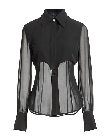 EUREKA by BABYLON Однотонные рубашки и блузки Чёрный 96% Полиамид, 4% Эластан