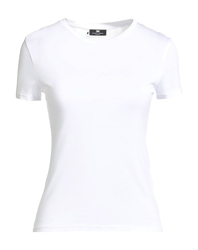 ELISABETTA FRANCHI Basic T-Shirt White 100% Modal