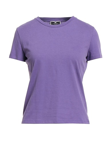 ELISABETTA FRANCHI Basic T-shirt Purple 100% Cotton