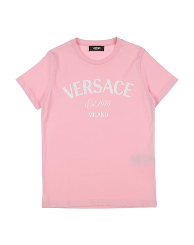 VERSACE YOUNG T-shirt ROSA CHIARO 100% Cotton