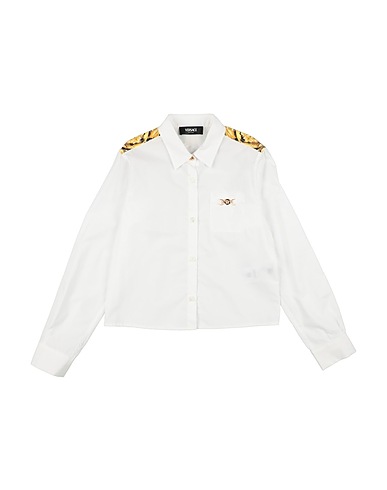 VERSACE YOUNG Hemden und Blusen mit Muster Weiß 100% Baumwolle