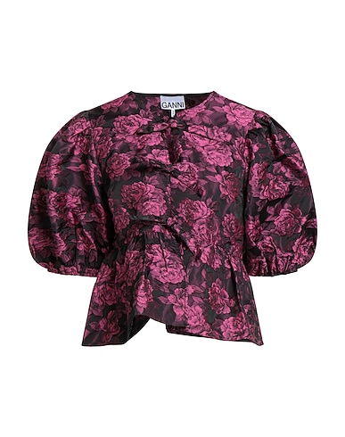 GANNI Floral shirts & blouses 50% Recycled polyester, 45% Polyester, 5% Polyamide
