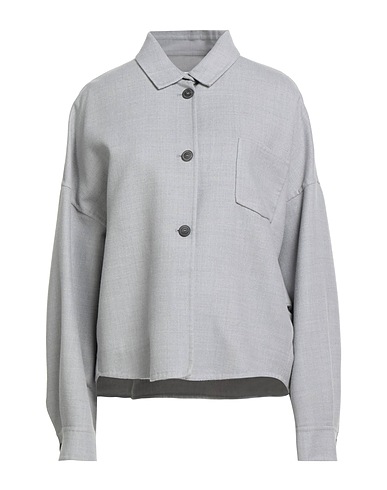 FABIANA FILIPPI Solid color shirts & blouses Grey 88% Virgin Wool, 10% Silk, 2% Polyamide