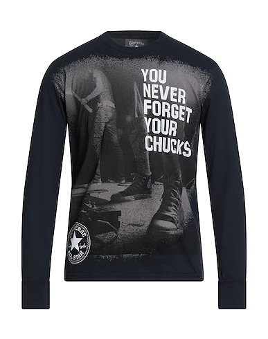 CONVERSE T-shirt Navy blue 100% Cotton