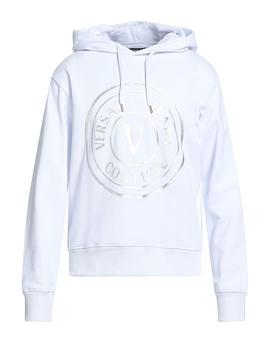 VERSACE JEANS COUTURE Hooded sweatshirt White 100% Cotton, Elastane