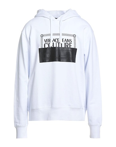 VERSACE JEANS COUTURE Felpa Bianco 100% Cotone, Elastan