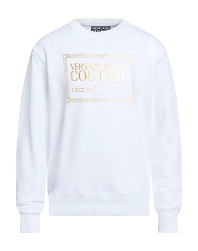 VERSACE JEANS COUTURE Sweatshirt White 100% Cotton, Elastane