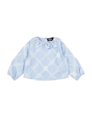 VERSACE YOUNG Top Light blue 100% Cotton