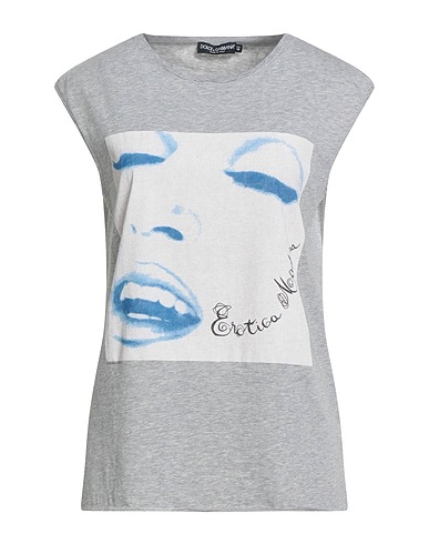 DOLCE&GABBANA Top Grau 100% Baumwolle
