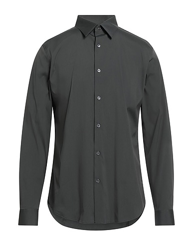 THEORY Solid color shirt Dark green 78% Cotton, 18% Polyamide, 4% Elastane