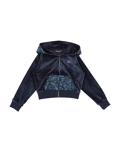 VERSACE YOUNG Sweatshirt Midnight blue 92% Polyamide, 8% Elastane