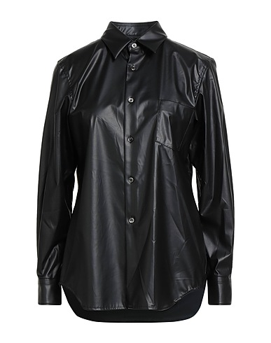 COMME des GARÇONS Solid color shirts & blouses Black 100% Polyurethane
