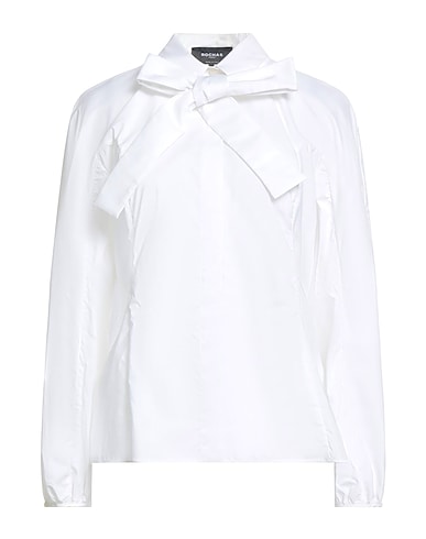ROCHAS Solid color shirts & blouses White 100% Cotton