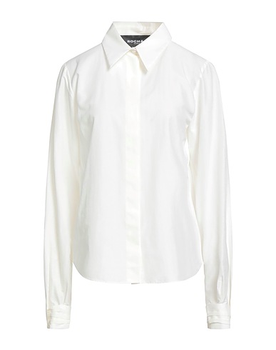 ROCHAS Solid colour shirts & blouses White 73% Cotton, 27% Silk