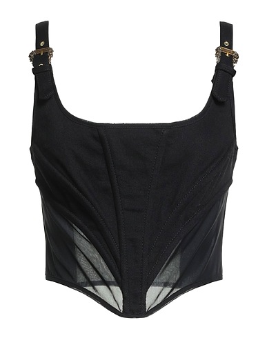 VERSACE JEANS COUTURE Bustier Black 98% Cotton, 2% Elastane, Polyamide