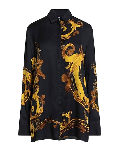 VERSACE JEANS COUTURE Patterned shirts & blouses Black 100% Viscose