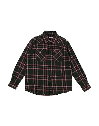 SUN 68 Patterned shirt Dark green 100% Cotton