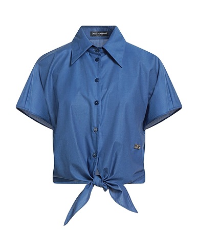 DOLCE&GABBANA Solid colour shirts & blouses Slate blue 100% Cotton