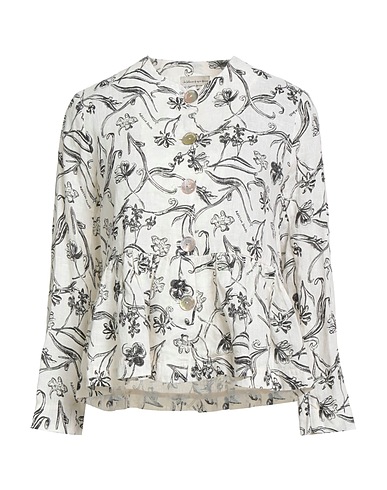 ALESSIA SANTI Floral shirts & blouses Off white 100% Linen