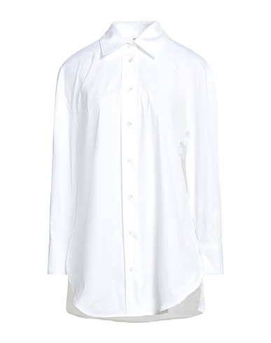 DRUMOHR Hemden und Blusen einfarbig Weiß 76% Baumwolle, 19% Polyamid, 5% Elastan