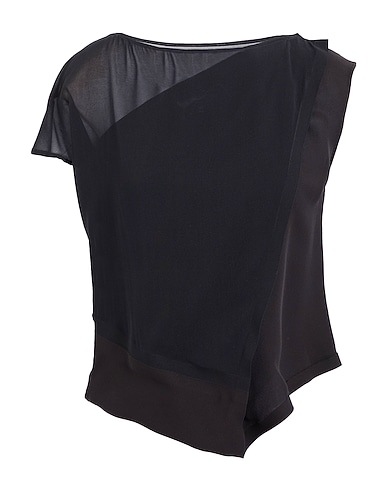 MAISON MARGIELA Silk top Black 100% Silk, Elastane