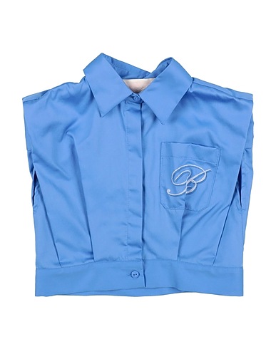 MISS BLUMARINE Patterned shirts & blouses Light blue 100% Cotton
