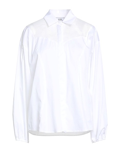 JIJIL Solid colour shirts & blouses White 66% Cotton, 31% Polyamide, 3% Elastane, Polyester