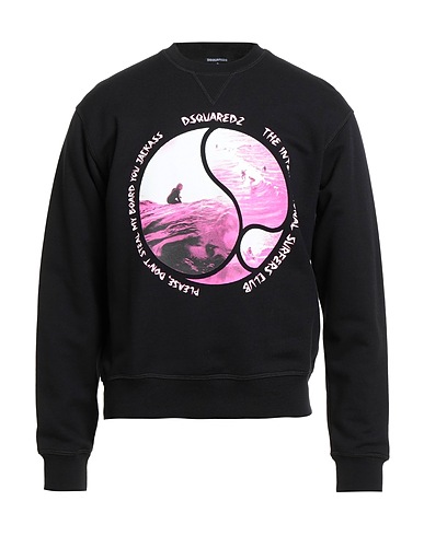DSQUARED2 Sweatshirt Black 100% Cotton, Elastane