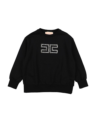 ELISABETTA FRANCHI Sweatshirt LA MIA BAMBINA Black 100% Cotton