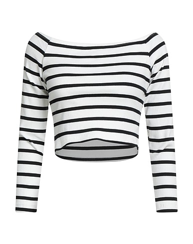 ONLY Crop top White 95% Organic cotton, 5% Elastane