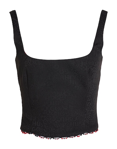 HUGO Top X LES BENJAMINS Black 65% Polyester, 35% Viscose