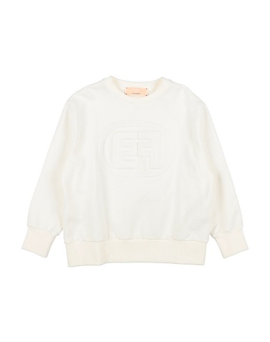 ELISABETTA FRANCHI Sweatshirt LA MIA BAMBINA Ivory 100% Cotton